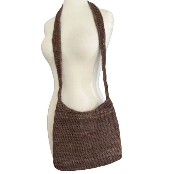 Kaminski Australia Brown Flat Sac Raffia Crossbody Purse - Picture 2 of 8